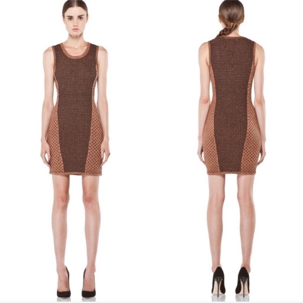 Rag & Bone- Amanda Knit Metallic Dress in Copper Medium